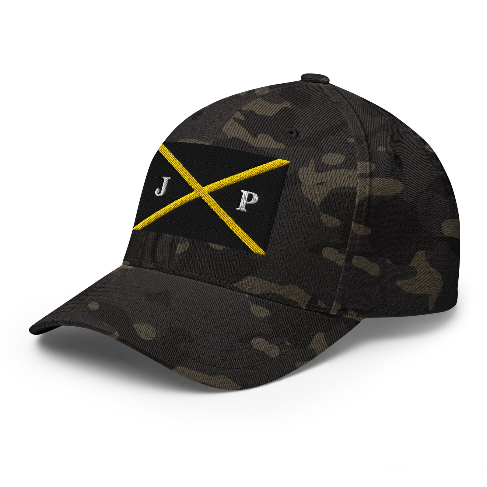 J.P. Flag Embroidered FlexFit Hat - Image 4