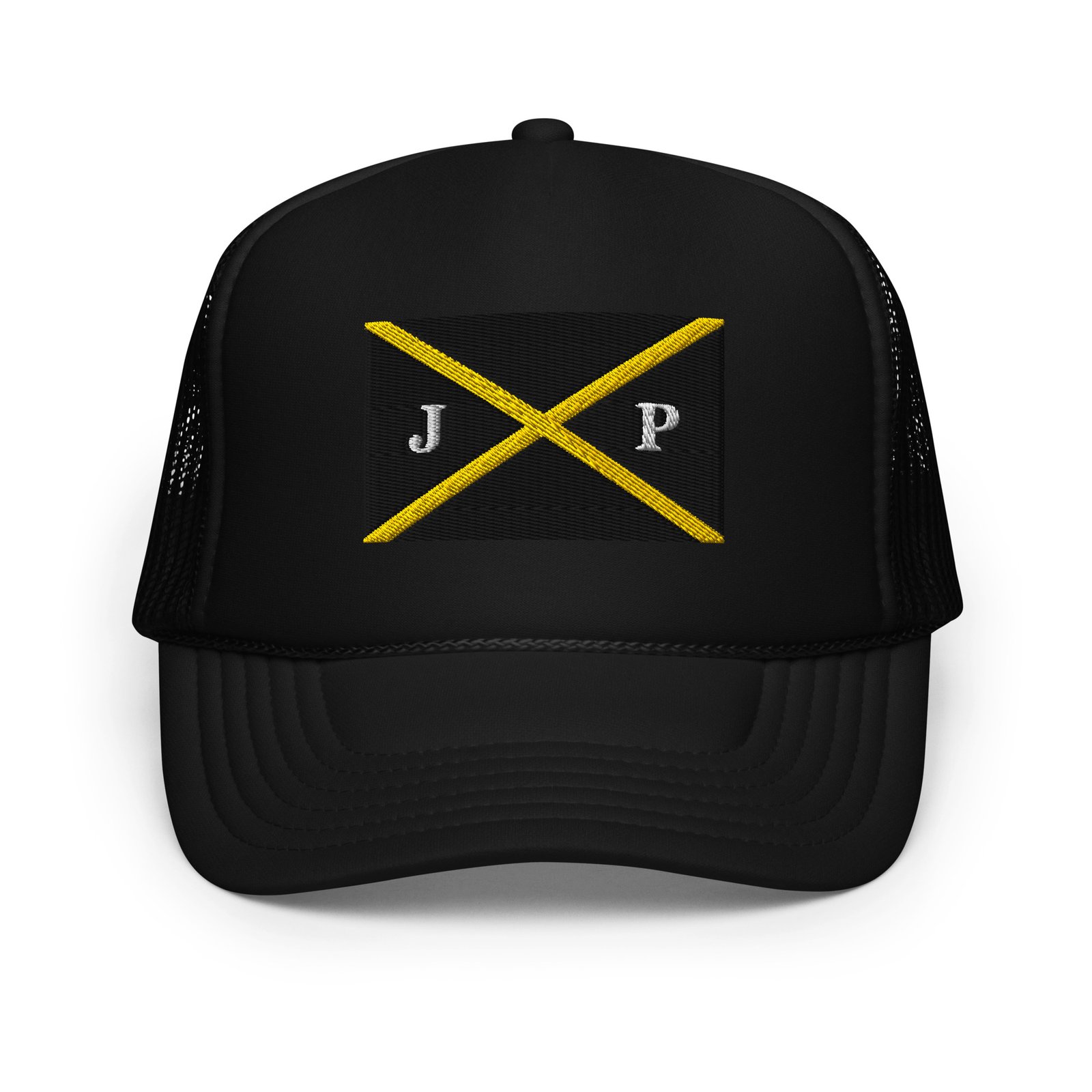 J.P. Flag Embroidered Foam Trucker Hat - Image 4