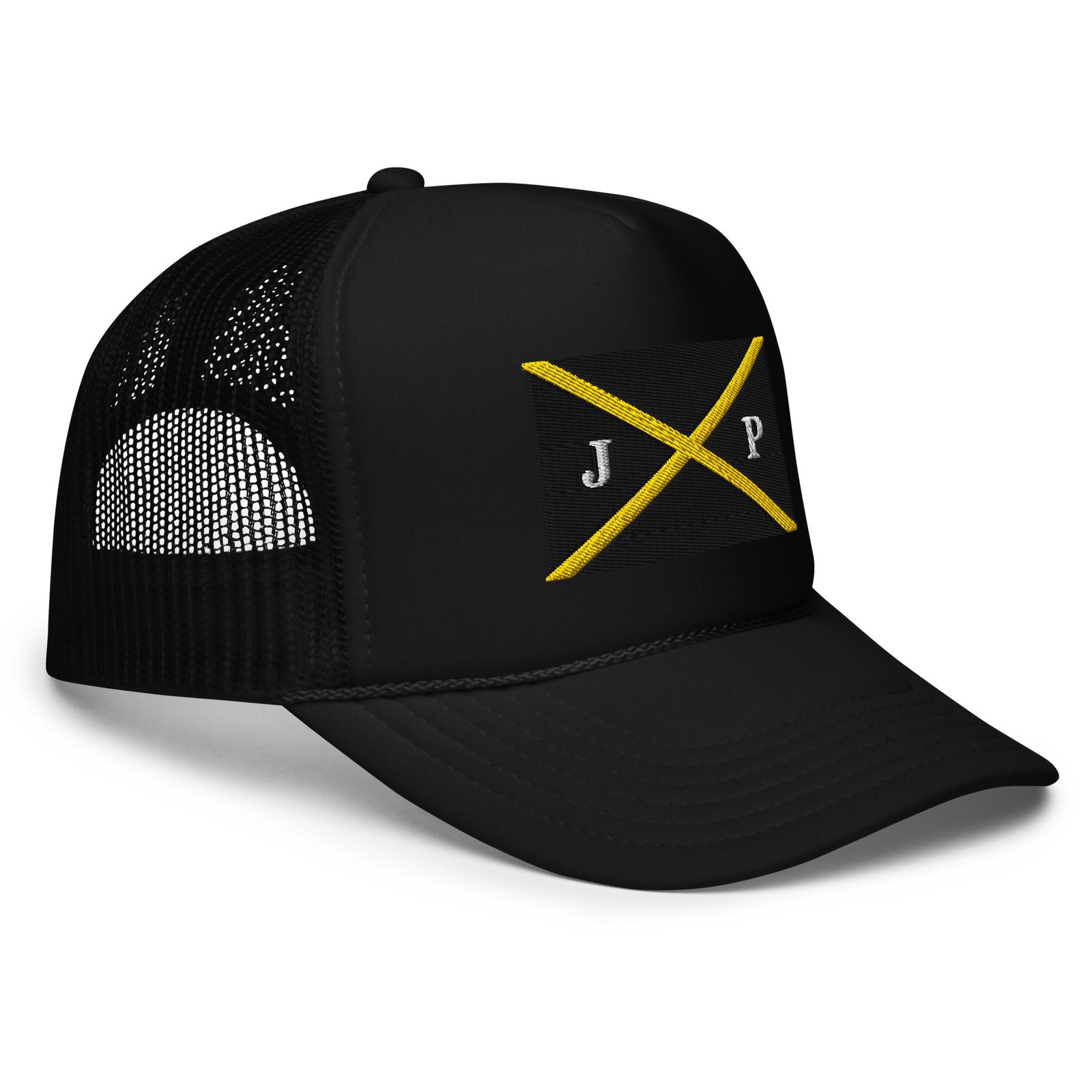 J.P. Flag Embroidered Foam Trucker Hat - Image 6